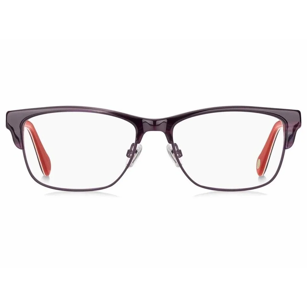 FOSSIL 7026 07FF Violet Horn Women's‎ Rectangular Eyeglasses 52mm